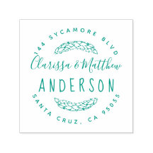 Rustieke Hand getrokken Getrouwd Paar Retouradres