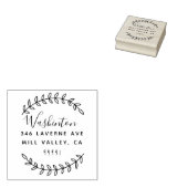 Rustieke Hand getrokken tak retour adres stempel (Gestempeld)