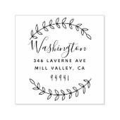 Rustieke Hand getrokken tak retour adres stempel (Design)