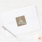 Rustieke Hand Lettered Joy Kraft Holiday Sticker (Envelop)