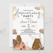 Rustieke Hand Tekening Housewarming Party Kaart (Voorkant)