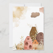 Rustieke Hand Tekening Open Huis Baby shower Kaart (Achterkant)