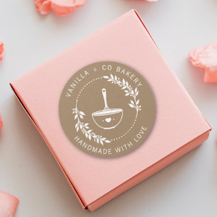 Rustieke handgemaakt met liefde Whisky Bakkerij Bu Ronde Sticker