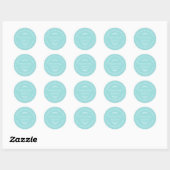Rustieke Handgemaakte Lavendelzeep Turquoise Blauw Ronde Sticker (Vel)