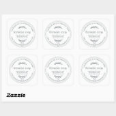 Rustieke Handgemaakte Lavendelzeep Wit Vierkante Sticker (Vel)
