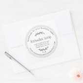 Rustieke Handgemaakte Lavendelzeep Wit Vierkante Sticker (Envelop)