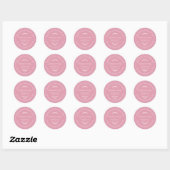Rustieke Handgemaakte Lavendelzeep Zee Roze Ronde Sticker (Vel)