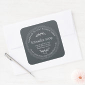 Rustieke Handgemaakte Lavendelzeep Zwart Vierkante Sticker (Envelop)