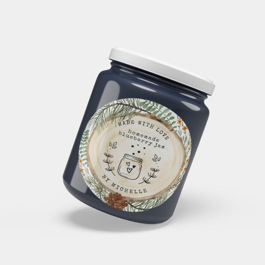 Rustieke handgemaakte met liefde jam label inmaak