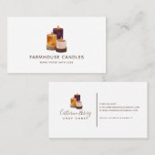 Rustieke handgemaakte Terra Cotta Candles Wellness Visitekaartje (Voorkant / Achterkant)