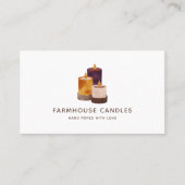 Rustieke handgemaakte Terra Cotta Candles Wellness Visitekaartje (Voorkant)