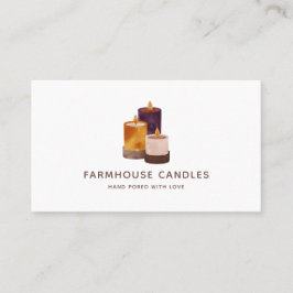 Rustieke handgemaakte Terra Cotta Candles Wellness Visitekaartje