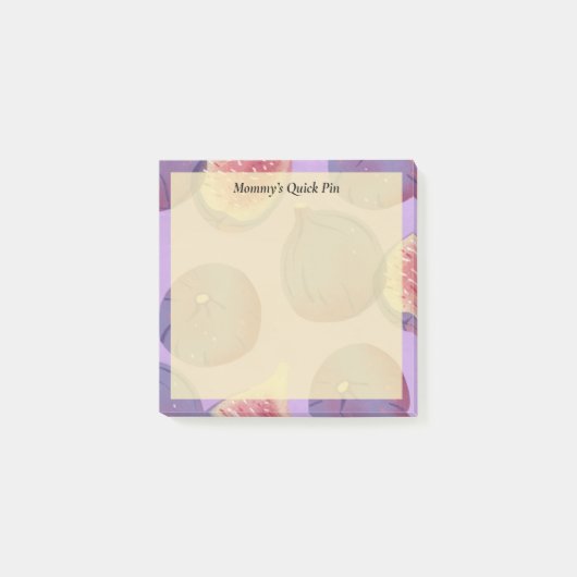 Rustieke handgeschilderde paarse vijg post-it® notes (Voorkant)