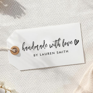 Rustieke handgeschreven handgemaakt met liefde doo  zelfinktende stempel