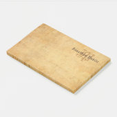 Rustieke handgeschreven tekst Elegant  Monogram Post-it® Notes (Schuin)