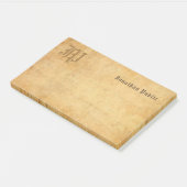 Rustieke handgeschreven tekst Elegant  Monogram Post-it® Notes (Schuin)