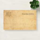 Rustieke handgeschreven tekst Elegant  Monogram Post-it® Notes (Kantoor)