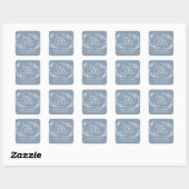 Rustieke handgetekende bloemenslinger Save the Dat Vierkante Sticker (Vel)