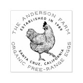 Rustieke handgetekende hen | Custom Chicken Egg Bo Zelfinktende Stempel (Design)