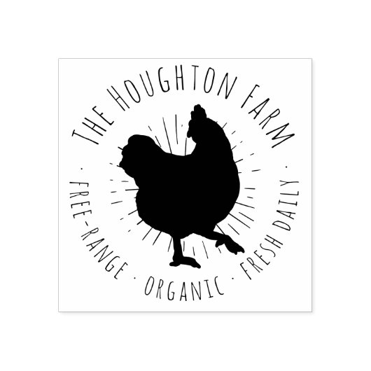 Rustieke handgetekende kippeneieren met vrije uitl rubberstempel (Afrduk)