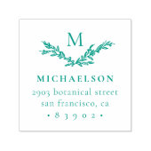 Rustieke handgetekende takken Initiaal retouradres Zelfinktende Stempel (Design)