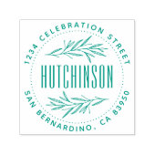 Rustieke handgetekende takken rond retouradres  zelfinktende stempel (Design)