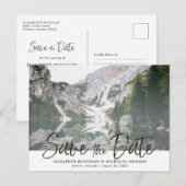 Rustieke handlettering foto save the date briefkaart (Voorkant / Achterkant)