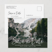 Rustieke handlettering foto save the date briefkaart (Voorkant / Achterkant)