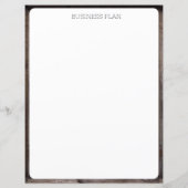 Rustieke Handschrift Bedrijfsplan Bladzijde (Achterkant)