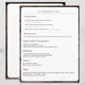 Rustieke Handschrift Bedrijfsplan Bladzijde (Voorkant / Achterkant)