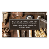 Rustieke Handyman Carpenter Gereedschap van de han Magnetisch Visitekaartje (Voorkant)