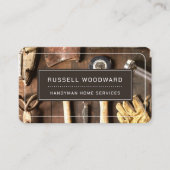 Rustieke Handyman Carpenter Gereedschap van de han Visitekaartje (Voorkant)