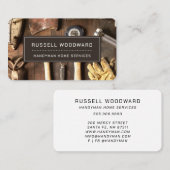 Rustieke Handyman Carpenter Gereedschap van de han Visitekaartje (Voorkant / Achterkant)