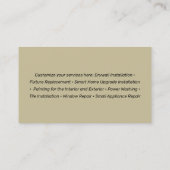 Rustieke Handyman Gereedschap, Bouw Visitekaartje (Achterkant)