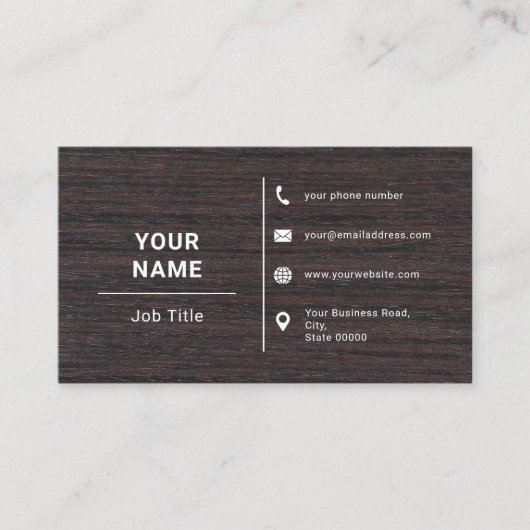 Rustieke Handyman Houtbewerker Bouwtimmerwerk Visitekaartje (Voorkant)