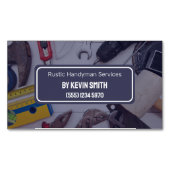 Rustieke Handyman Services Magnetisch Visitekaartje (Voorkant)