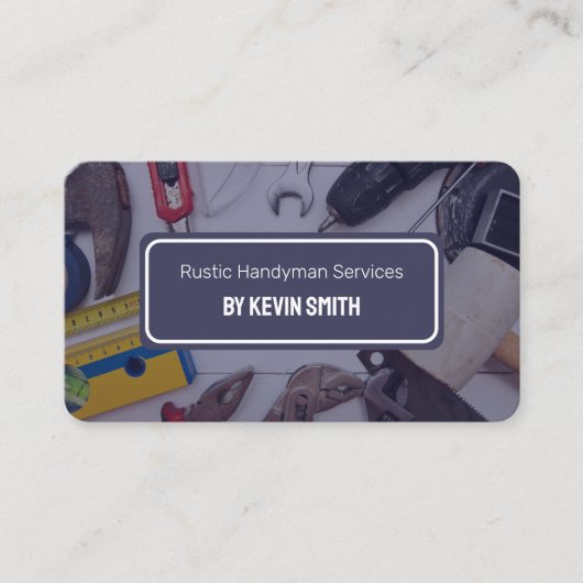 Rustieke Handyman Services Visitekaartje (Voorkant)