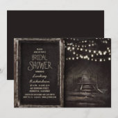 Rustieke Hanging Lights Tree Path vrijgezellenfees Kaart (Voorkant / Achterkant)