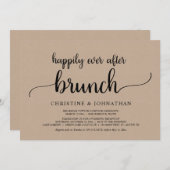 Rustieke 'Happily Ever After'-brunch-huwelijksvluc Kaart (Voorkant / Achterkant)