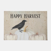 Rustieke Happy Harvest Pompoen Deurmat (Voorkant)