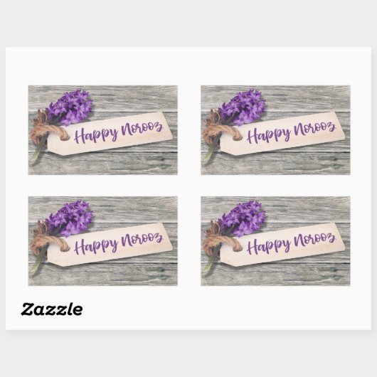 Rustieke Happy Norooz Hyacint - Sticker (Vel)