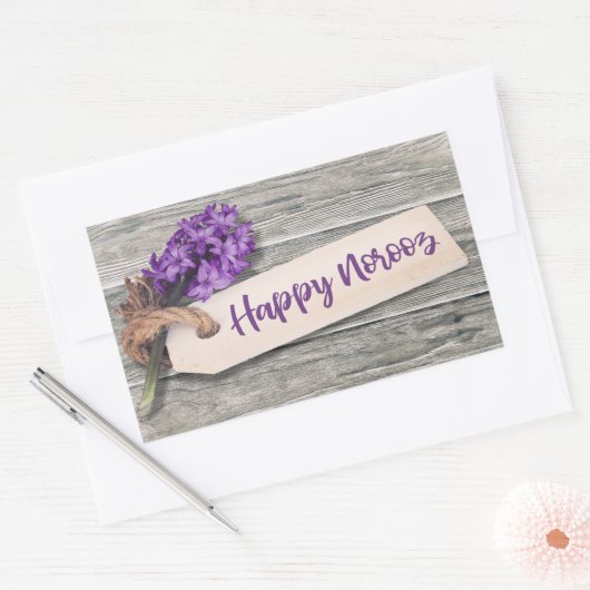 Rustieke Happy Norooz Hyacint - Sticker (Envelop)