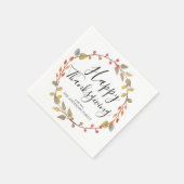 Rustieke Happy Thanksgiving Herfst Herfst Leaf Kra Servet (Hoek)