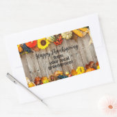 Rustieke Happy Thanksgiving Herfst Zakelijke Marke Rechthoekige Sticker (Envelop)