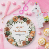 Rustieke Happy Thanksgiving Pompoen Papieren Bordje (Feest)