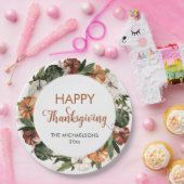 Rustieke Happy Thanksgiving Pompoen Papieren Bordje (Feest)