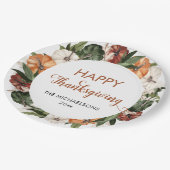 Rustieke Happy Thanksgiving Pompoen Papieren Bordje (Gekanteld)