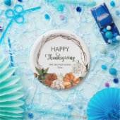 Rustieke Happy Thanksgiving Pompoen Papieren Bordje (Feest)