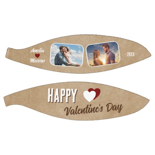 Rustieke Happy Valentijnsdag 2 foto's Basketbal (Panelen)