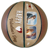 Rustieke Happy Valentijnsdag 2 foto's Basketbal (Verticaal)